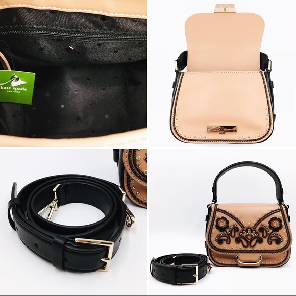 ‼️SOLD‼️ Kate Spade Embellished Crossbody Satchel Saddlebag - Picture 7 of 8